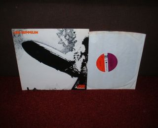 Led Zeppelin 1st Lp 1969 Red/maroon Atlantic Corrected B Side Tiny Text