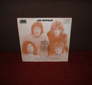 LED ZEPPELIN 1st LP 1969 RED/MAROON ATLANTIC CORRECTED B SIDE TINY TEXT 2
