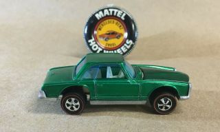 Hot Wheels Redline Mercedes - Benz 280sl Hardtop (1969) - Green And Medallion