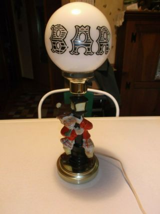 Vintage Bar Lamp Light Scottish Drunk Lamp Post Globe Shade 2
