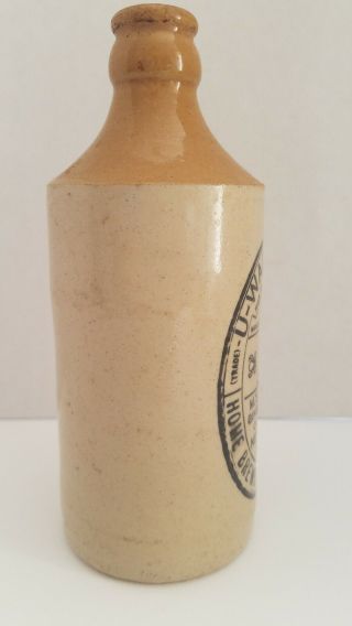 U - WANT - SOME Ginger Beer Stoneware Bottle M S Stone Co Ginger Beer Company NY 4