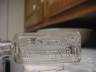 F.  B.  Smith M.  D.  - Washington,  R.  I.  - Coventry,  Rhode Island Druggist Bottle 2