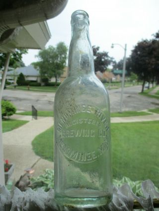 Clear Antique Menominee River Brewing Co Menominee,  Michigan Beer Bottle 12 " Tall