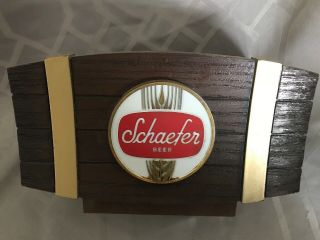 Schaefer Beer Sign Bar Topper Napkin Straw Caddy Holder Vintage Old Brewery