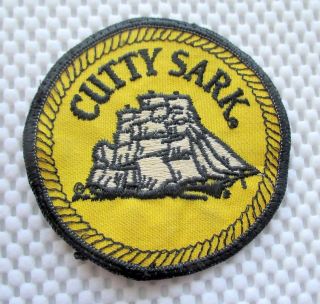 Cutty Sark Scotch Embroidered Sew On Patch Liquor Sailing Clipper Ship 3 1/2 "