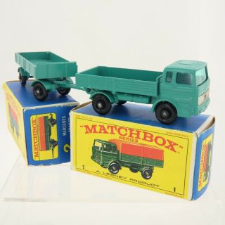 Matchbox Lesney Mercedes Truck and Trailer with Boxes Series 1 and 2 3