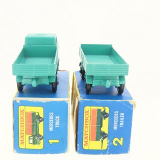 Matchbox Lesney Mercedes Truck and Trailer with Boxes Series 1 and 2 8