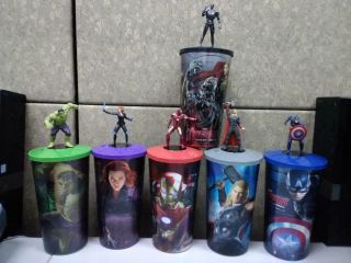 Avengers Age Of Ultron 6 Cup´s Whit Topper,  6 Cups Spiderman Cinemex Mexican