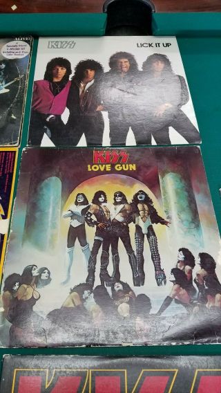 KISS Records Vinyl Love Gun Destroyer Alive II Dynasty 2