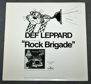 Def Leppard: Rock Brigade.  12 " Single.  Vinyl Lp Album.  Special Promo Ed.  Rare