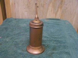 Vintage EAGLE Hand Pump Oiler 6 oz.  Gold - Copper Tone Can - 4 1/2 