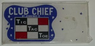 Jennings Club Chief Tic - Tac - Toe Slot Machine Sign Replacement Part