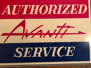 1960 ' S STUDEBAKER AVANTI Authorized Service Metal Dealer Sign 3