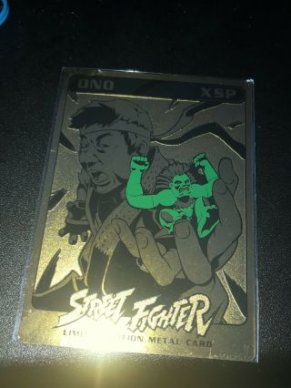 Udon Sdcc 2015 Rare First Ono Street Fighter Metal Card