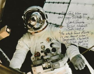Jack Lousma Real Hand Signed 8x10 " Photo 2 Nasa Astronaut