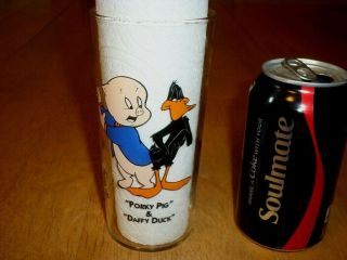 [wb] Warner Brothers - Looney Tunes - " Porky Pig & Daffy Duck ",  Glass,  1994 Yr.
