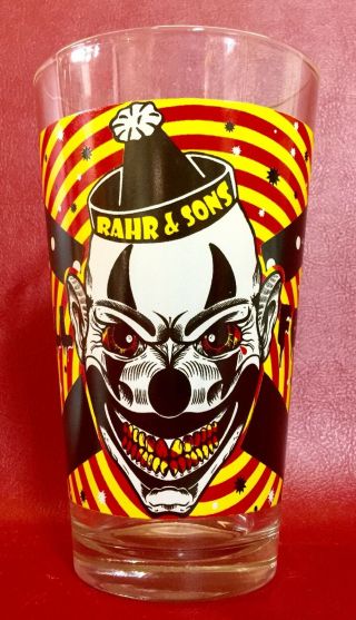 Very Rare Killer Clown Face Rahr & Sons Brewing Texas Beer Pint Glass