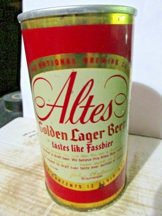1963 Altes Golden Lager Zip Tab Wide Seam Steel Beer Can - [read Description] -
