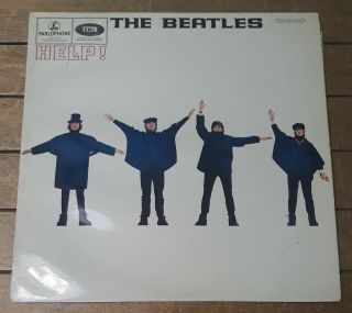 The Beatles ‎– Help 1965 Uk Mono Pressing Vinyl Lp.  Vg / Vg.  B3.