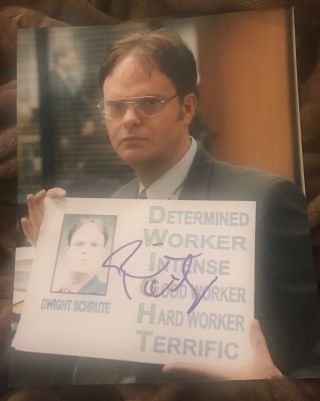 Rainn Wilson Signed 8x10 Photo The Office Dwight Schrute W/coa,  Proof Rare Wow