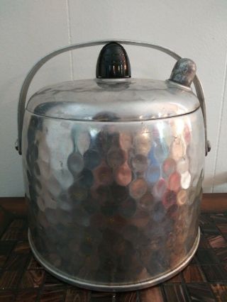Vintage Kromex Hammered Aluminum Ice Bucket