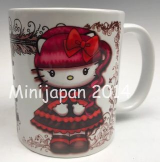 Hello Kitty Lolita Gothic Ceramic Cup 11 Oz Mug Design