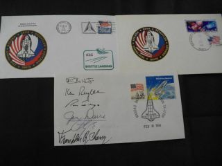 Sts 60 Launch/landingset Orig.  Signed Crew,  Space