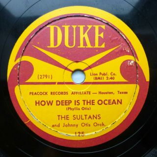 The Sultans Johnny Otis Doo - Wop 78 How Deep Is The Ocean Good Thing Baby Tb1142