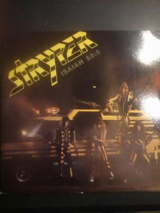Stryper Soldiers Under Command White Vinyl W/lyric Sheet And Merchandise Sheet