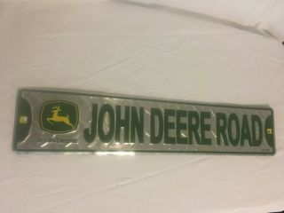 John Deere Tractor Logo Road Metal Diamond plate Street Sign Farm Decor 2