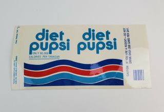 Vintage Comic Can Funny Can Label Diet Pepsi / Pepsi Vinyl Sticker For Soda Cans