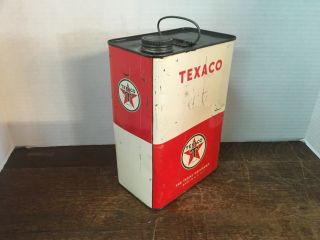 Texaco Oil Can,  The Texas Company 1 Gal.  Early Can With Handle