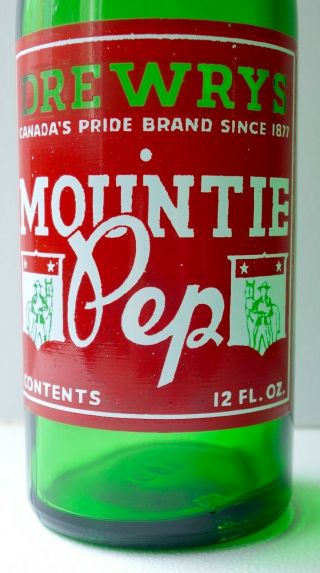Rare Mountie Pep Acl Soda Bottle East Chicago,  Indiana