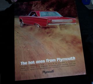 1966 Plymouth 426 Hemi Hot Ones Sales Brochure