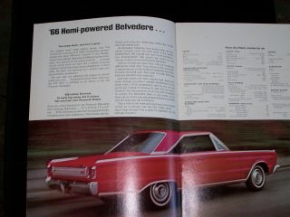 1966 Plymouth 426 Hemi Hot Ones Sales Brochure 2