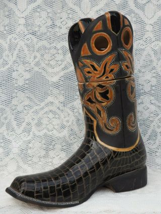 Tequila Anejo Dos Artes Mendez Torres Agave Cowboy Boot Shoe Decanter Rare