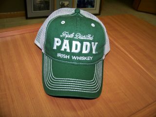 Triple Distilled Paddy Irish Whiskey Stitched Hat / Cap.  - Mesh Back - Adj