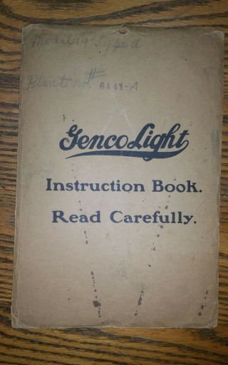 Genco Light Company Hanover Pa Instruction Installation Package C 1920