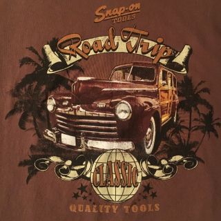 Retro Snap On Tools T Shirt - Road Trip Hot Rod Woody - Vintage Style Graphics - (xl)