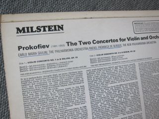 Listen to the FULL record: Nathan MILSTEIN - Prokofiev - Columbia SAX 5275 - ED1 6