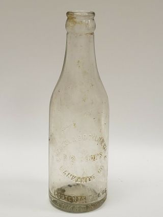 Neat Vtg Straight Sided Mid - Body Script Coca - Cola Bottle Kankakee,  Il C.  C.  Sodas