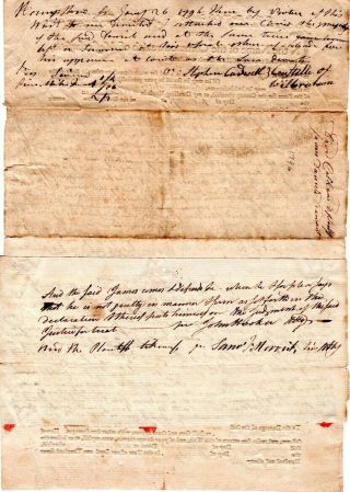 1794,  Phinehas Stebbins,  Wilbraham,  Mass; signed trio of writs 2
