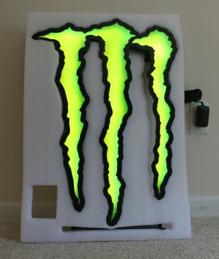 Monster Energy LED Claw Sign 25 x 18, 3