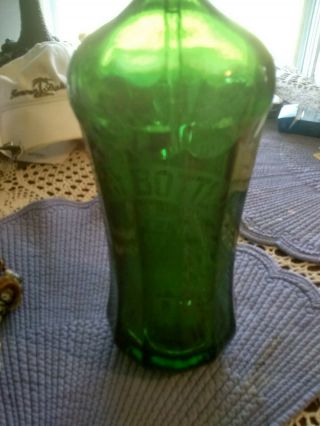 Antique 12 Sided Large Seltzer Bottle Parkway Bottling Phila Pa 1014 Shackamaxon