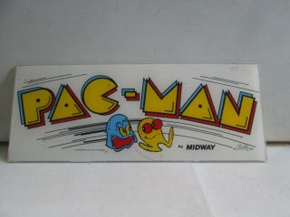 1980 Bally Midway Pac - Man Top Header Marquee