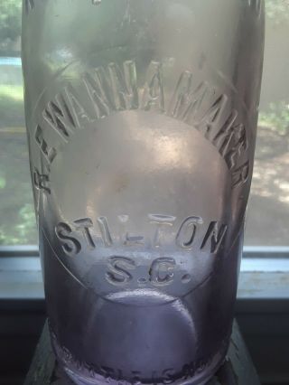 R.  E.  Wannamaker Stilton SC Center Slug Plate Crown Top Soda Bottle Applied Top 3
