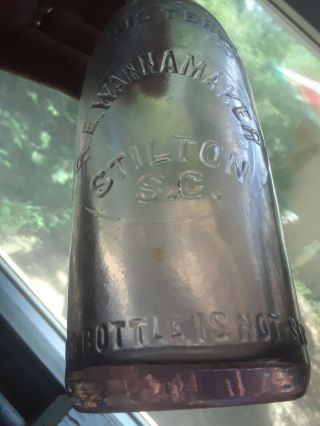R.  E.  Wannamaker Stilton SC Center Slug Plate Crown Top Soda Bottle Applied Top 7