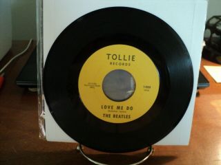 Pristine First Press Beatles Love Me Do 45RPM on Tollie w/picture sleeve 5