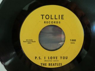 Pristine First Press Beatles Love Me Do 45RPM on Tollie w/picture sleeve 7