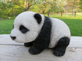 Panda Figurine Crawling Country Resin Statue Ornament Panda Bear 10 in. 6